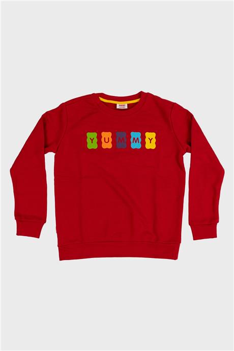 Haribo Kız Çocuk Kırmızı Sweatshirt