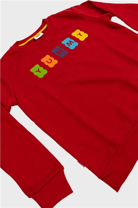 Haribo Kız Çocuk Kırmızı Sweatshirt