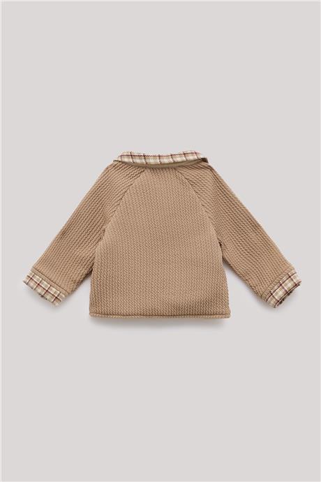 Layette Erkek Bebek Bej Eşofman Üstü
