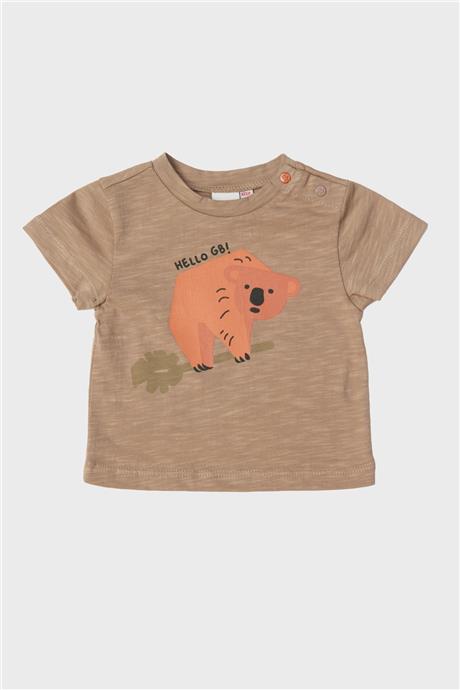 Layette Erkek Bebek Bej T-Shirt