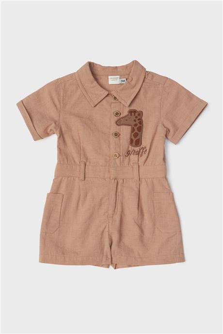 Layette Erkek Bebek Bej Tulum