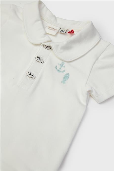 Layette Erkek Bebek Beyaz Body