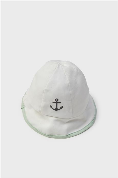 Layette Erkek Bebek Beyaz Şapka