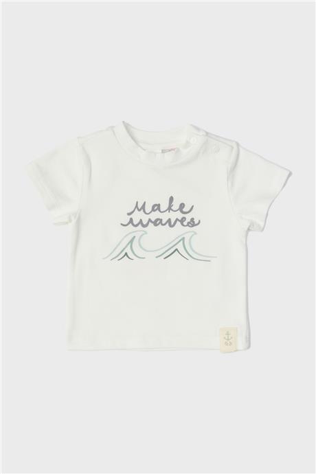 Layette Erkek Bebek Beyaz T-Shirt