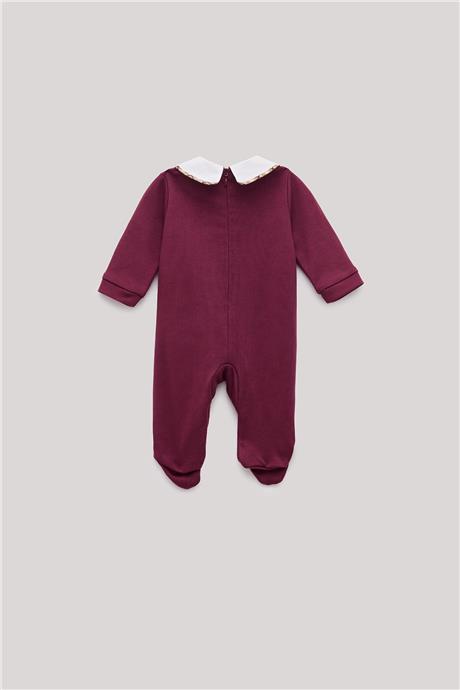 Layette Erkek Bebek Bordo Tulum