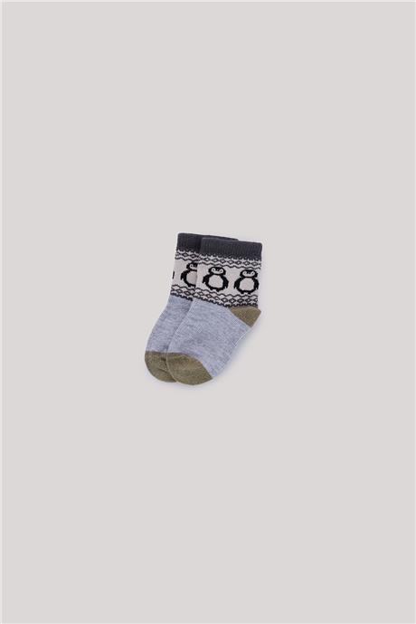 Layette Erkek Bebek Desenli Çorap