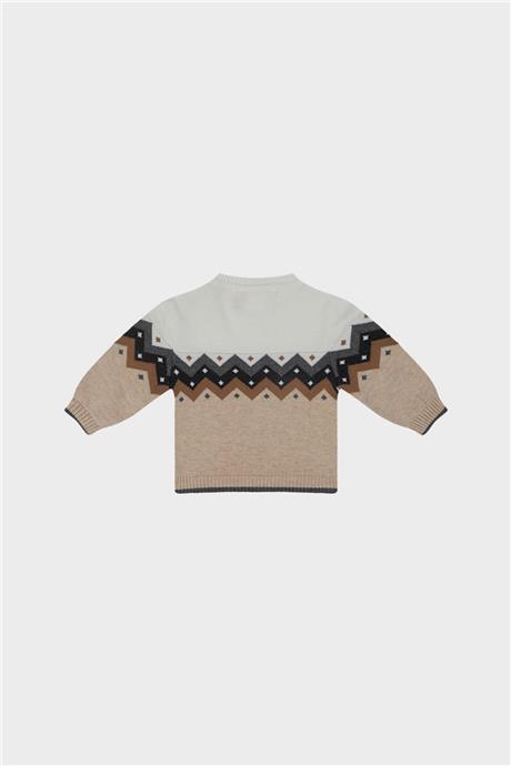 Layette Erkek Bebek Desenli Kazak
