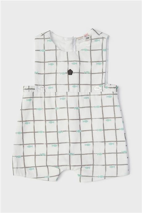 Layette Erkek Bebek Desenli Tulum