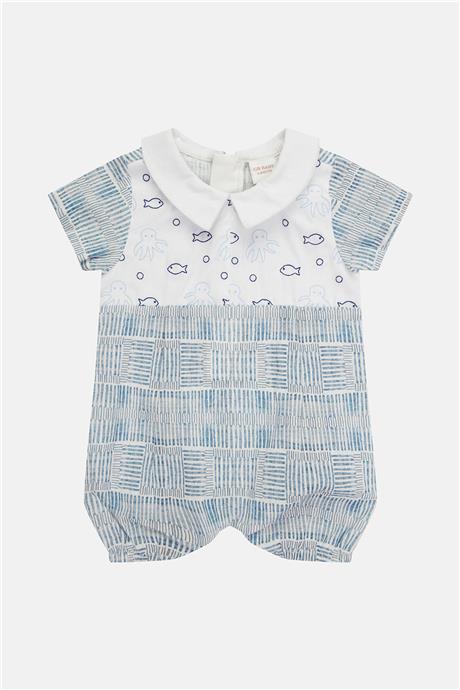 Layette Erkek Bebek Desenli Tulum