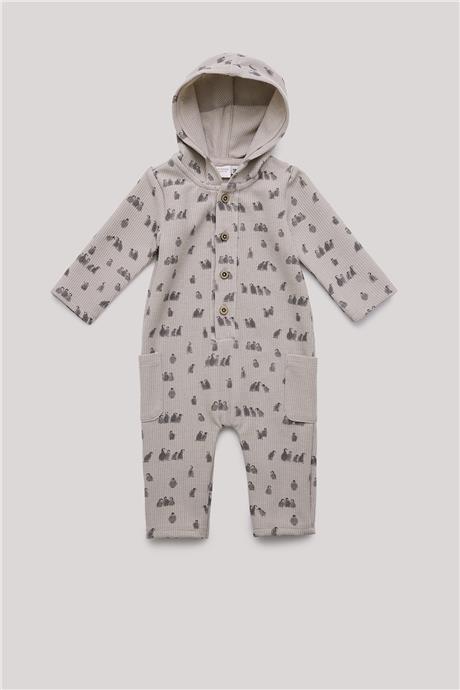 Layette Erkek Bebek Desenli Tulum