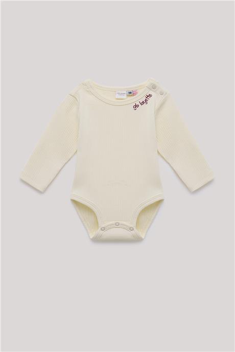 Layette Erkek Bebek Ekru Body
