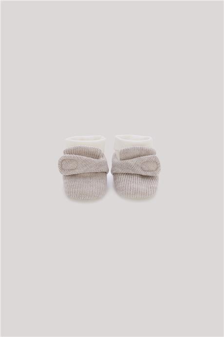 Layette Erkek Bebek Ekru Patik