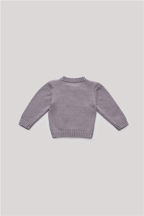 Layette Erkek Bebek Gri Hırka
