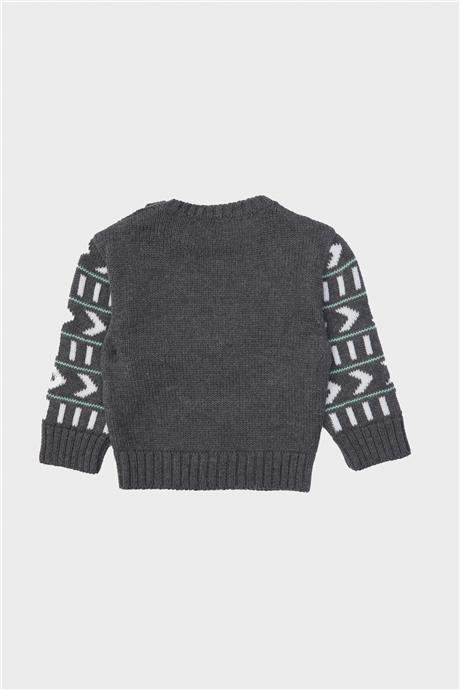 Layette Erkek Bebek Gri Kazak