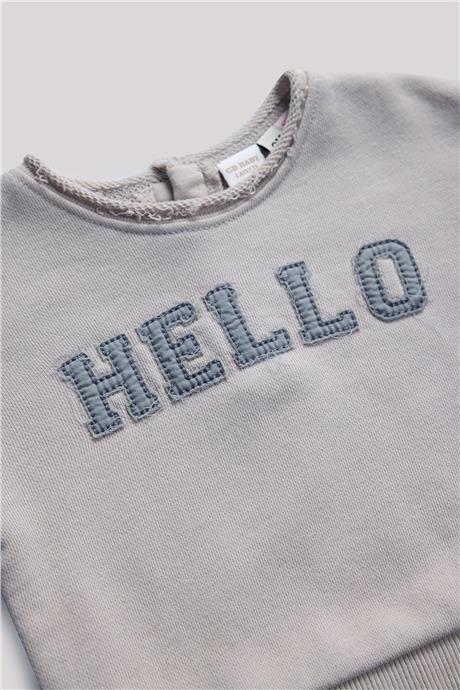Layette Erkek Bebek Gri Sweatshirt