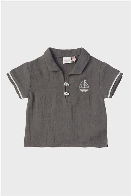 Layette Erkek Bebek Gri T-Shirt