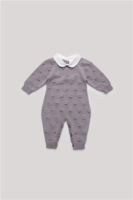 Layette Erkek Bebek Gri Tulum