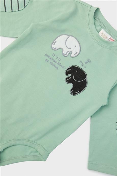 Layette Erkek Bebek Yeşil Body