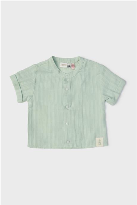 Layette Erkek Bebek Yeşil Gömlek