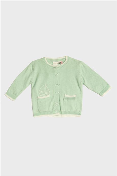 Layette Erkek Bebek Yeşil Hırka