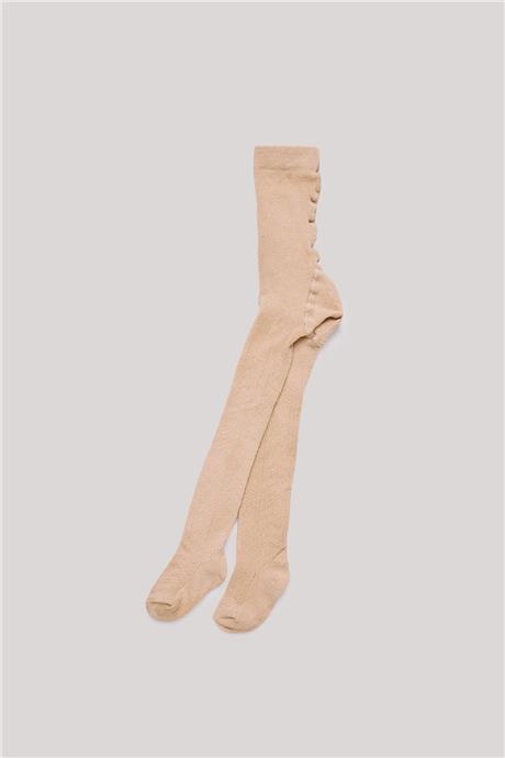 Layette Kız Bebek Bej Çorap