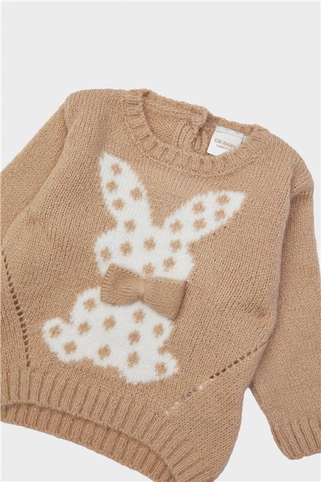 Layette Kız Bebek Bej Kazak