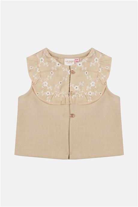 Layette Kız Bebek Bej Yelek