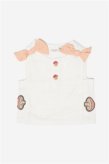 Layette Kız Bebek Beyaz Bluz