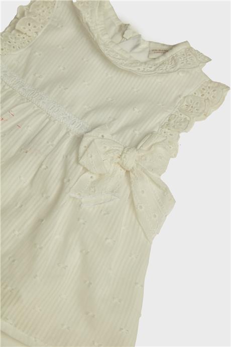 Layette Kız Bebek Beyaz Elbise