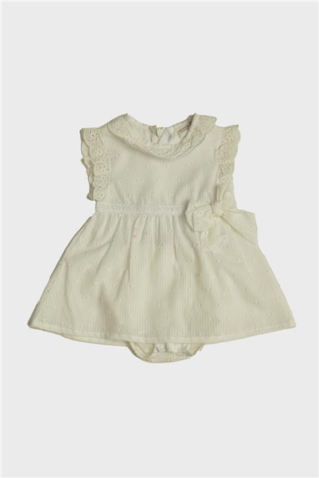 Layette Kız Bebek Beyaz Elbise