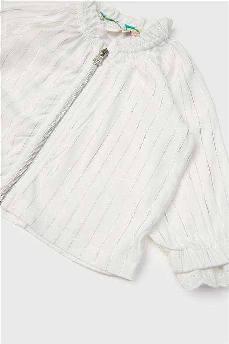 Layette Kız Bebek Beyaz Eşofman Üstü