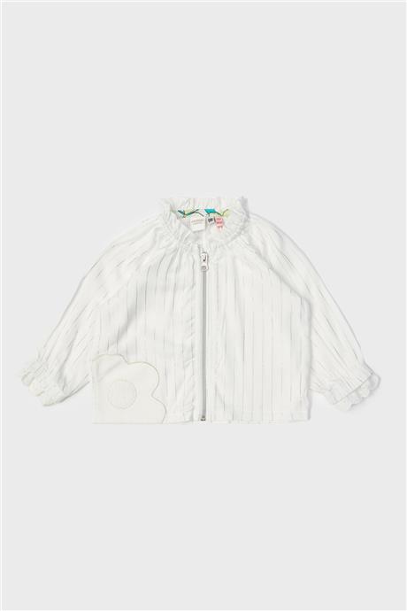 Layette Kız Bebek Beyaz Eşofman Üstü