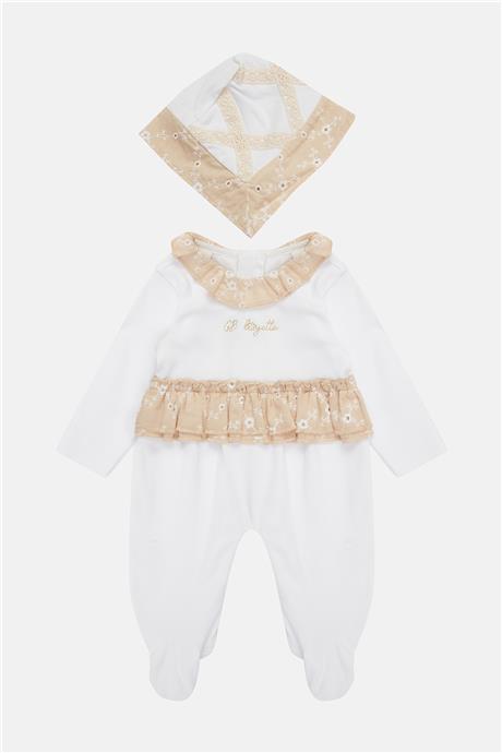 Layette Kız Bebek Beyaz Tulum