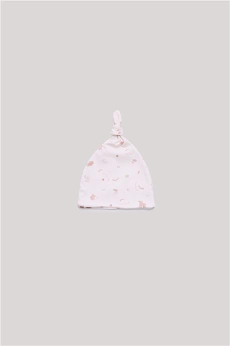 Layette Kız Bebek Desenli Bere