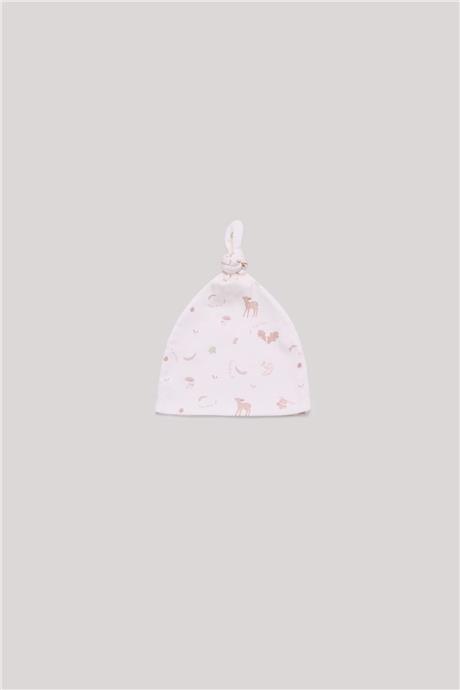 Layette Kız Bebek Desenli Bere