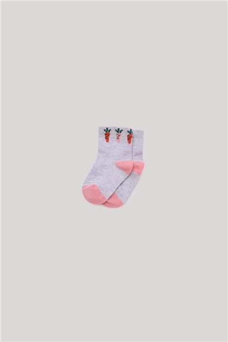 Layette Kız Bebek Desenli Çorap