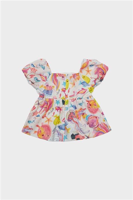 Layette Kız Bebek Desenli Elbise
