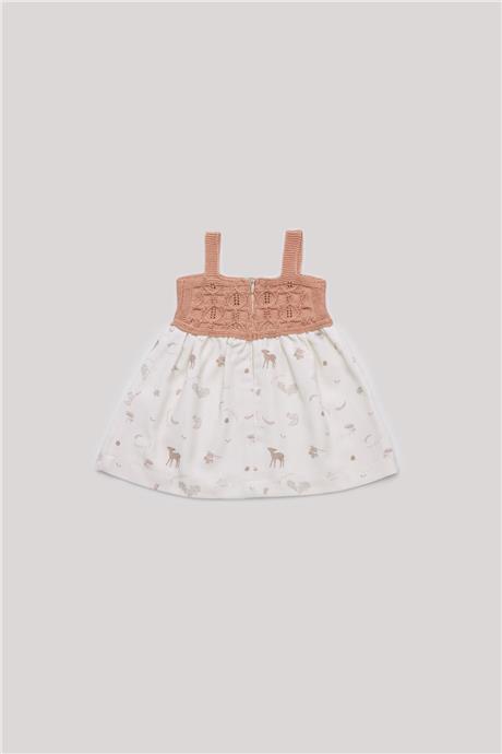 Layette Kız Bebek Desenli Elbise