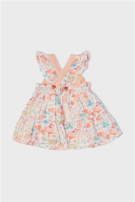 Layette Kız Bebek Desenli Elbise