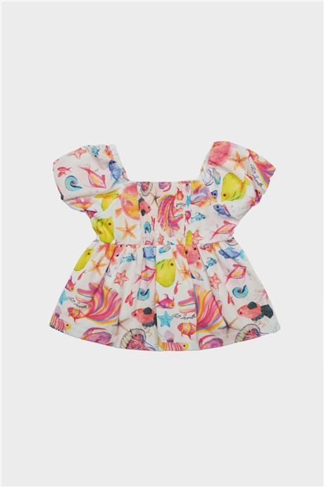 Layette Kız Bebek Desenli Elbise