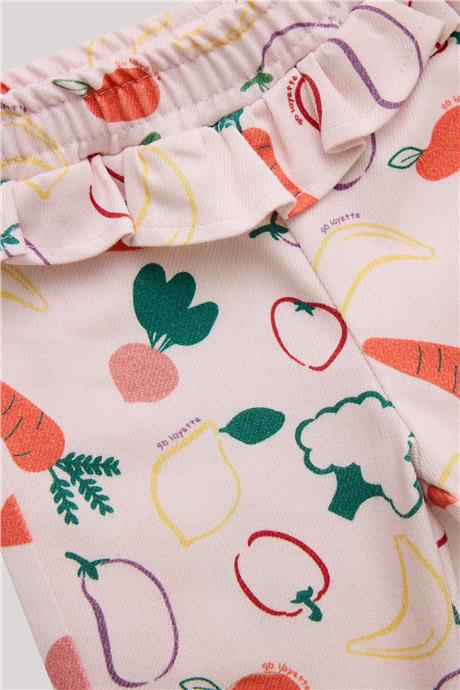 Layette Kız Bebek Desenli Eşofman Altı