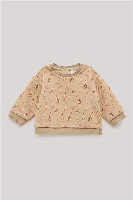 Layette Kız Bebek Desenli Sweatshirt