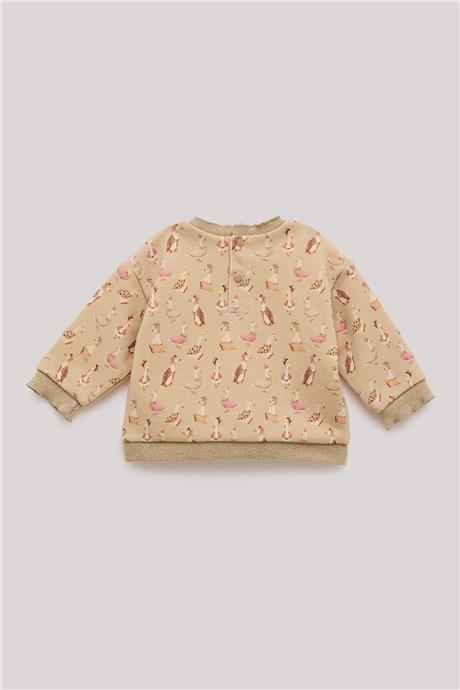 Layette Kız Bebek Desenli Sweatshirt