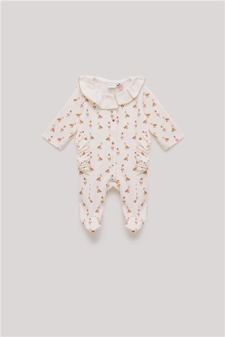 Layette Kız Bebek Desenli Tulum