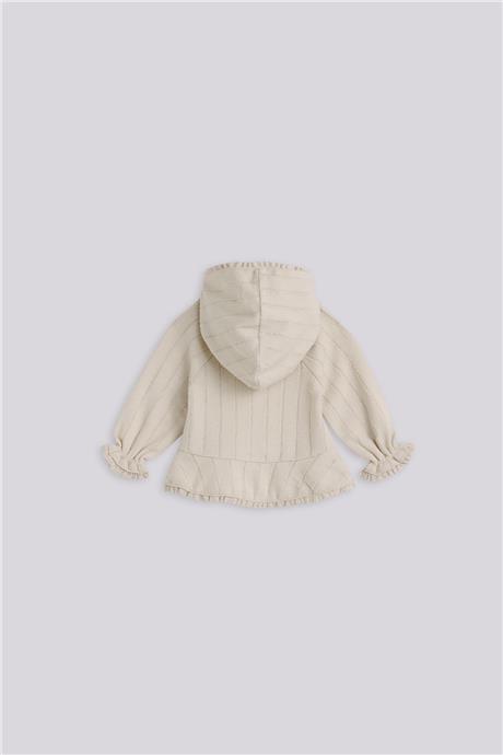 Layette Kız Bebek Ekru Eşofman ÜstüLayette Kız Bebek Ekru Eşofman Üstü