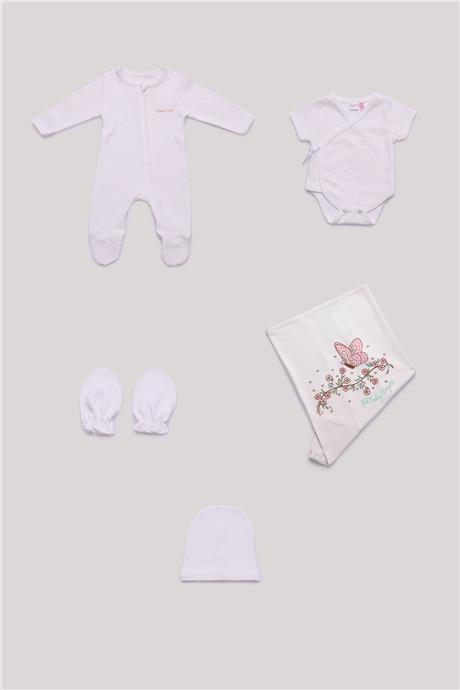 Layette Kız Bebek Ekru Hastane Çıkışı