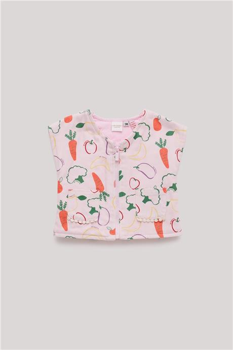 Layette Kız Bebek Pembe Yelek