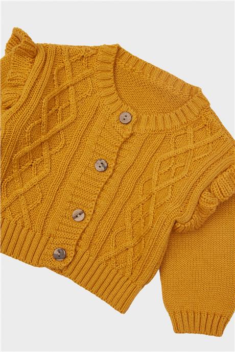 Layette Kız Bebek Sarı Hırka