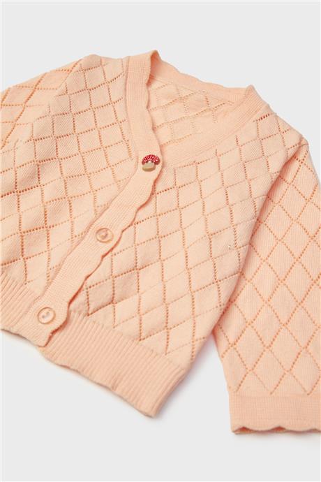 Layette Kız Bebek Somon Hırka