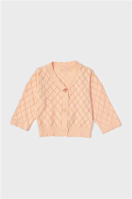 Layette Kız Bebek Somon Hırka